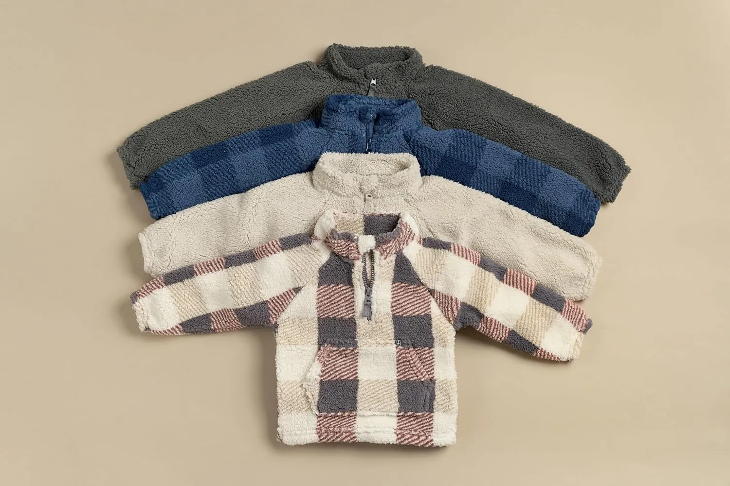 Modern Moments by Gerber Boys' Baby and Toddler Microplush Half-Zip Pullover