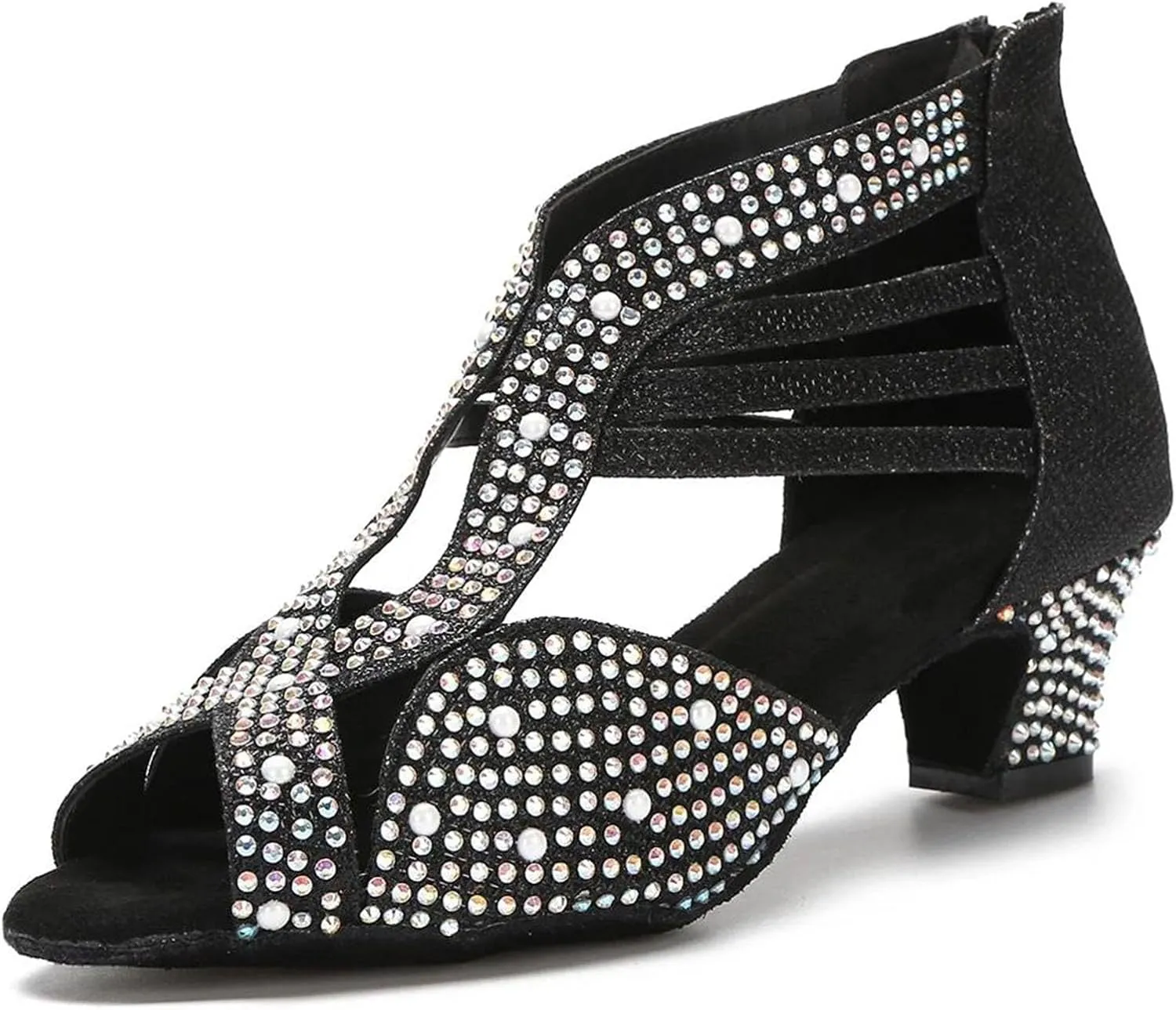 Modern Tango Dance Shoes - Soft Sole Ballroom Heels for Salsa/Latin (9CM/3.54")