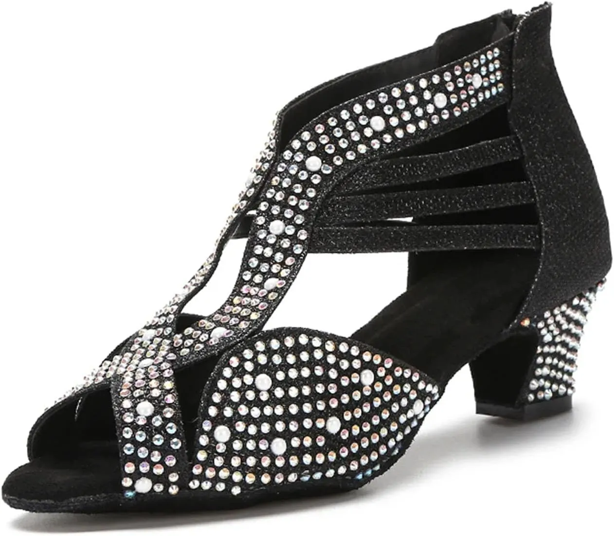 Modern Tango Dance Shoes - Soft Sole Ballroom Heels for Salsa/Latin (9CM/3.54")