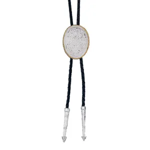 Montana Silversmiths Men's Engraved Silver Bolo Tie - Bt39