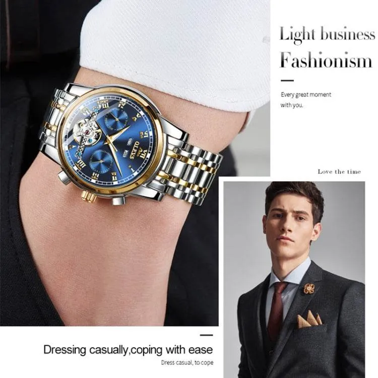 OLEVS 6607 Men's Automatic Waterproof Mechanical Watch with Multi-Function Big Flywheel