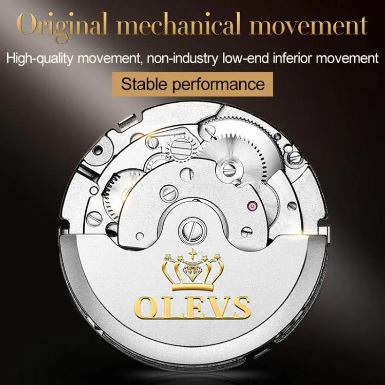 OLEVS 6607 Men's Automatic Waterproof Mechanical Watch with Multi-Function Big Flywheel