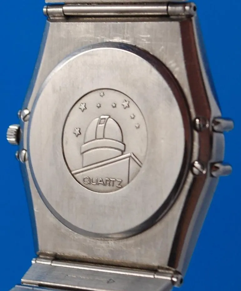 Omega Constellation Manhattan Stainless Steel Quartz Silver Dial Mens Watch....33mm