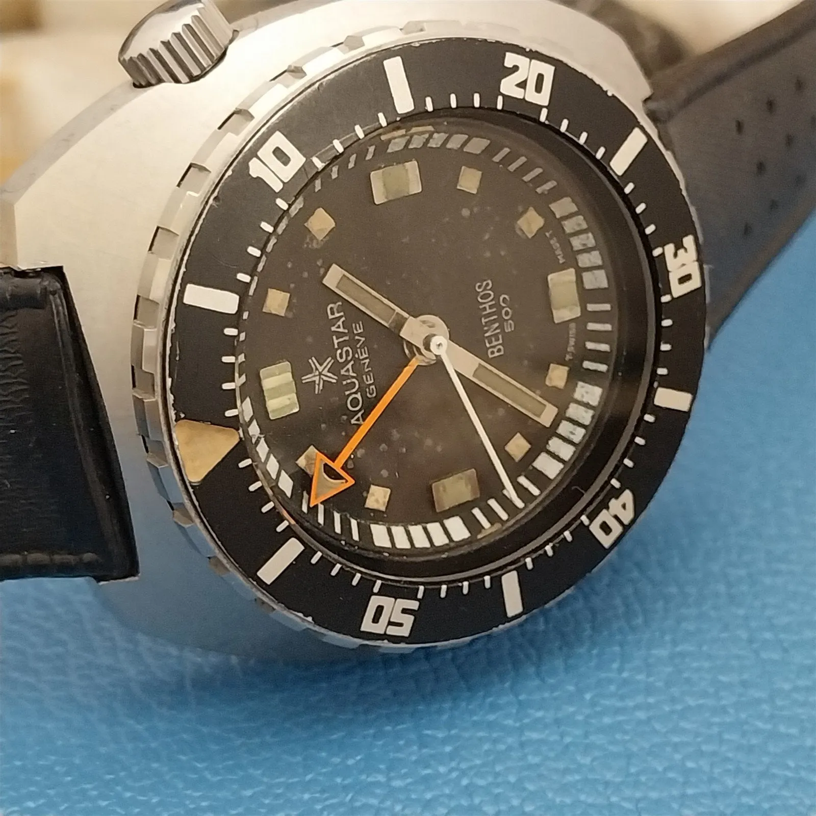 Original Aquastar Benthos 500 1960s Vintage Diver Watch
