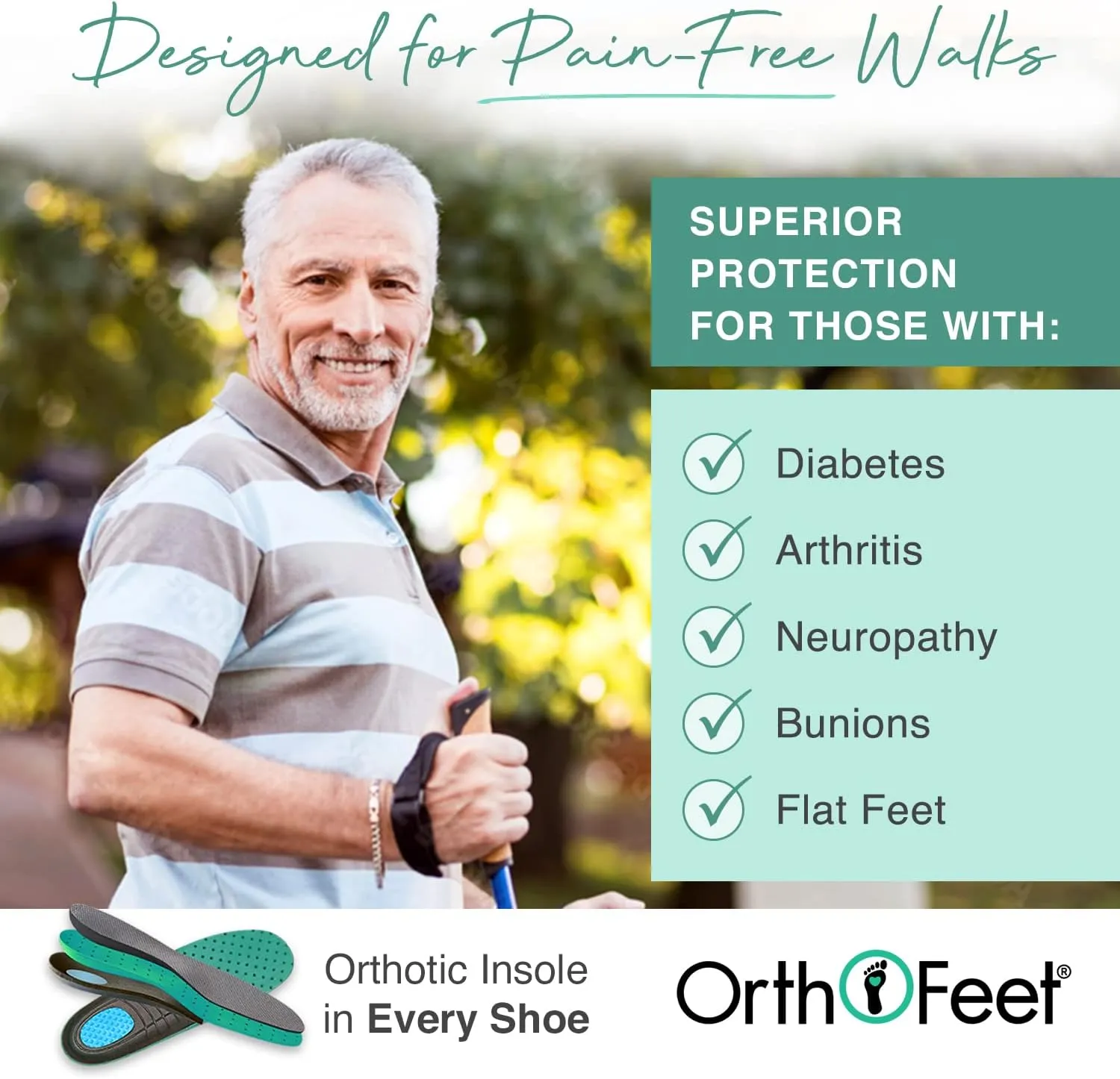 Orthofeet Men's Orthopedic Monterey Bay Tie-Less Sneakers