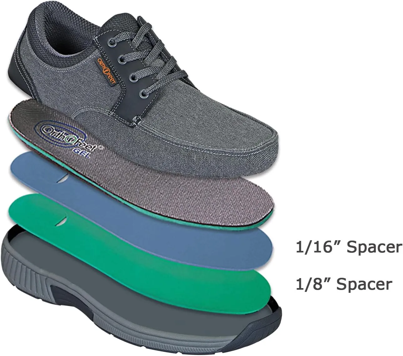 Orthofeet Men's Orthopedic Porto Canvas Casual Shoes