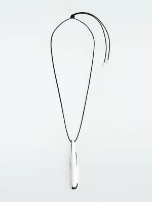 Oversized droplet pendant necklace