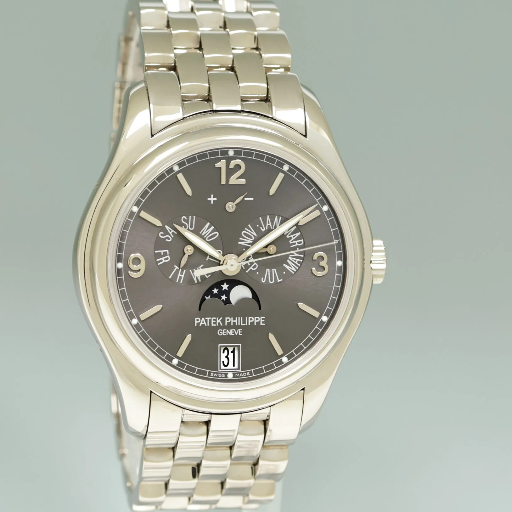 Patek Philippe 5146/1G White Gold Bracelet Annual Calendar 39mm Moon Phase Watch