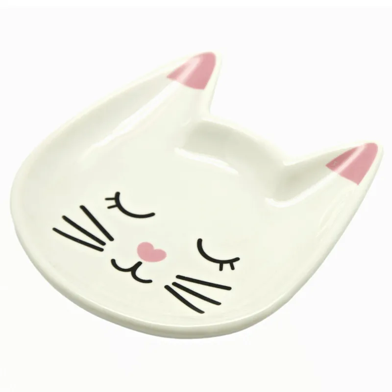 Pink Cat Face Trinket Dish