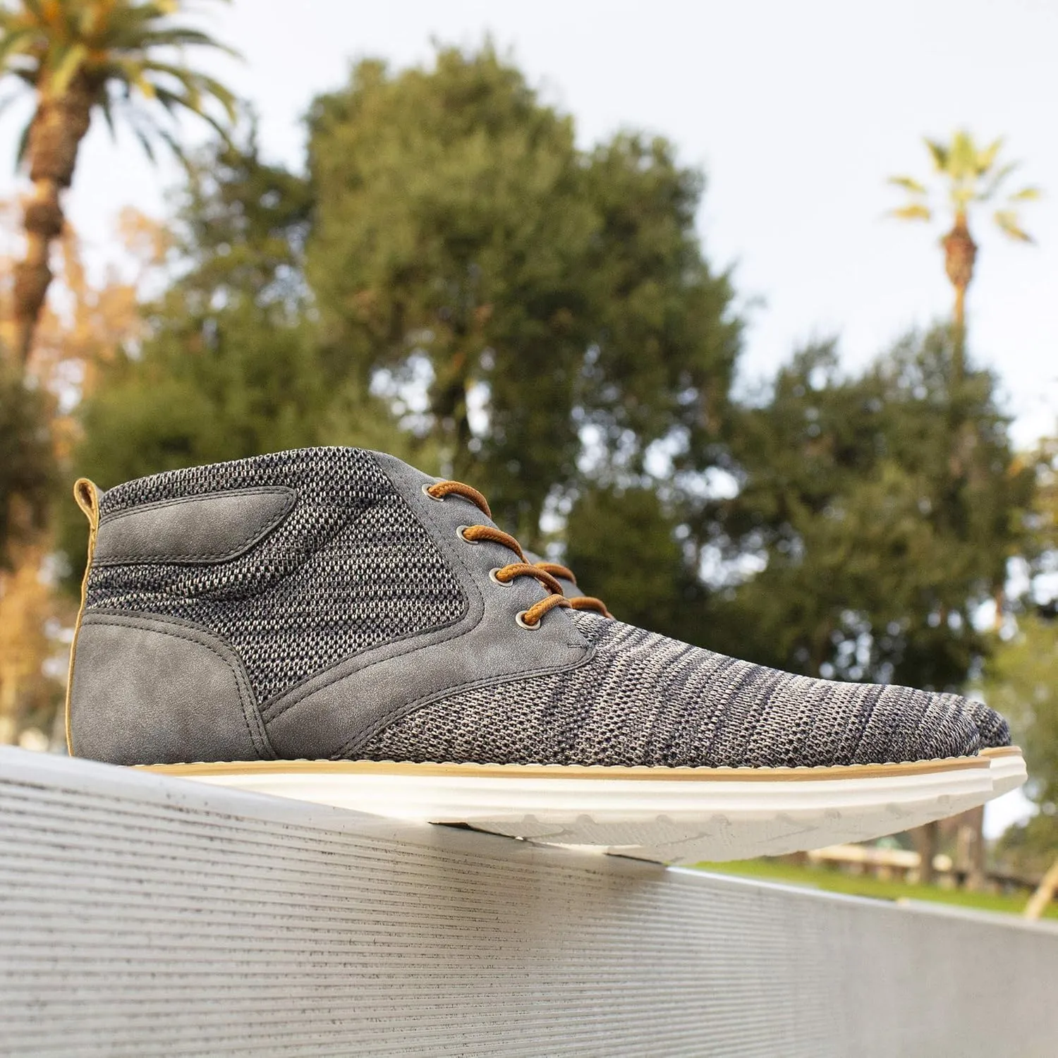 Polar Fox Colbert MPX506059 Mens Mid-Top Casual Breathable Sneaker Chukka Boots with Memory Foam insole