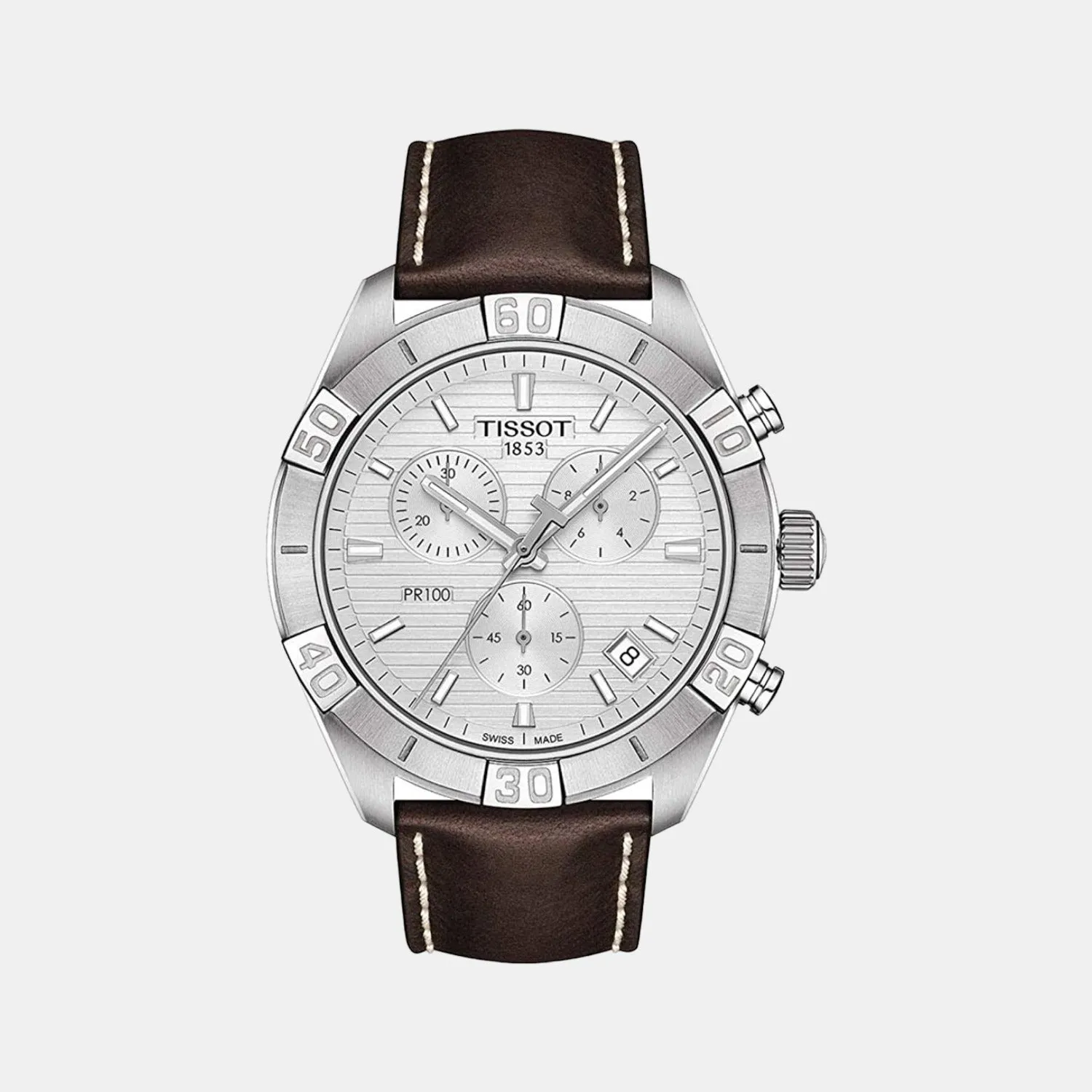 PR 100 Men Chronograph Leather Watch T1016171603100