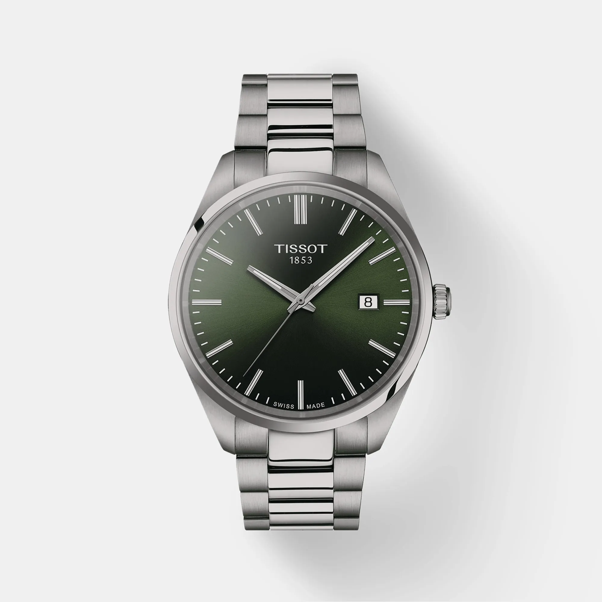 PR 100 Men Green Analog Stainless Steel Watch T1504101109100