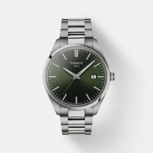 PR 100 Men Green Analog Stainless Steel Watch T1504101109100