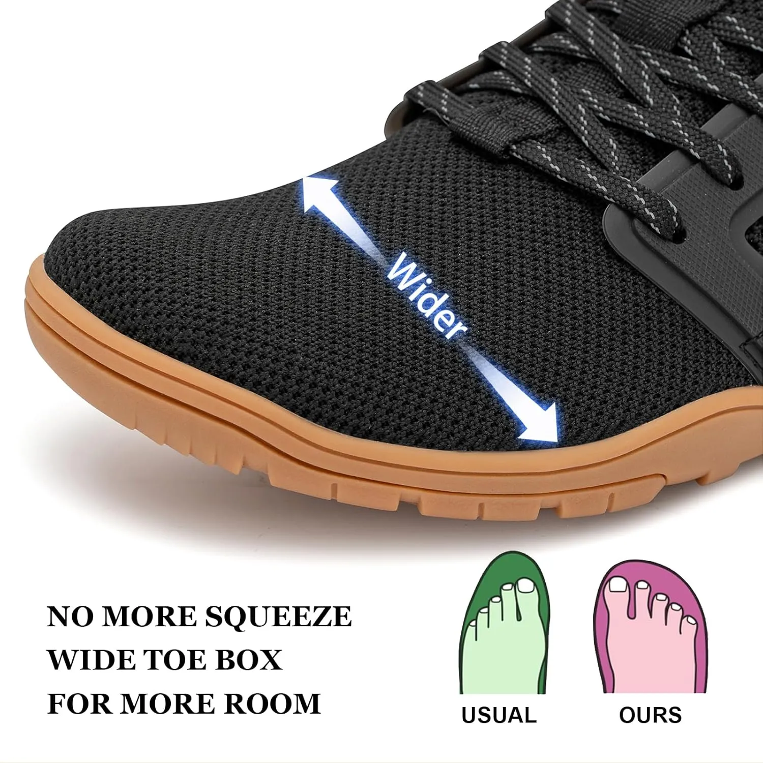 Pulltop Barefoot Trail Running Shoes for Womens - Wide Toe Box | Zero Drop Sole | Minimalist Crossfit Training Shoes