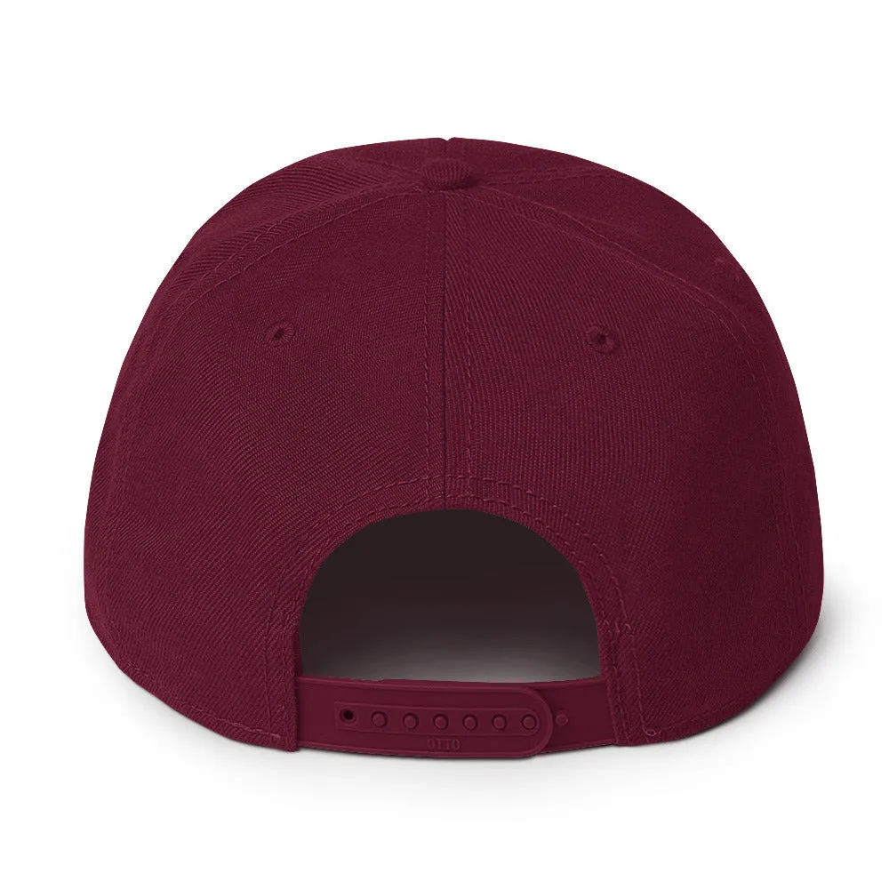 Red Illuminati All Seeing Psychic Eye Embroidered Flat Bill Cap Snapback Hat