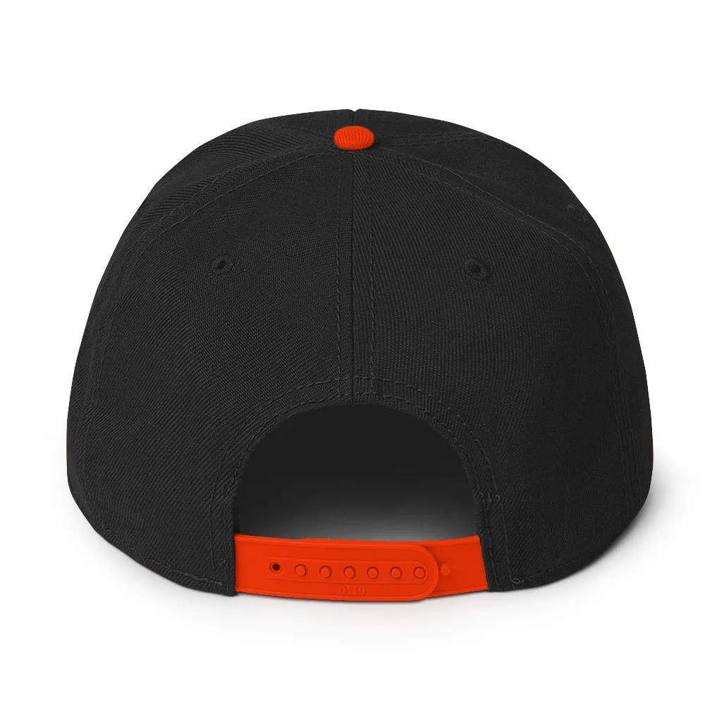 Red Illuminati All Seeing Psychic Eye Embroidered Flat Bill Cap Snapback Hat