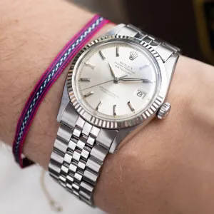 Rolex Datejust 1601 Silver Dial White Gold Bezel
