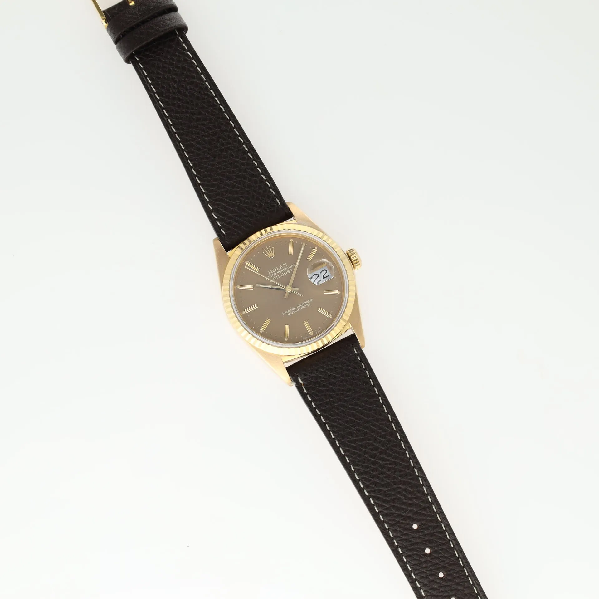 Rolex Datejust 16018 Yellow Gold Cappuccino Dial