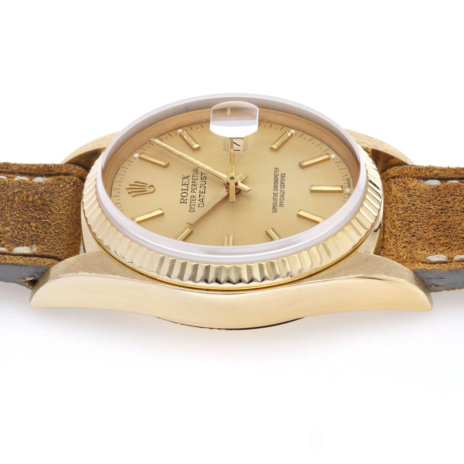 Rolex Datejust 16018 Yellow Gold Champagne Dial