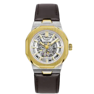 Rotary Skeleton Men's Gold Watch GS05496/06