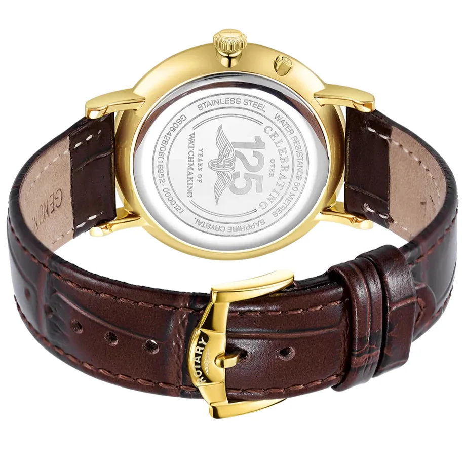 Rotary Windsor Moon-Phase  Men's Brown Watch GS05428/06