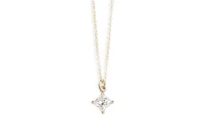 RTS Moissanite Princess Cut 4mm Charm