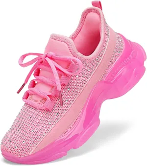 Running Shoes for Women Fashion Rhinestone Sneakers Womens Walking Shoes Chunky Ladies Tennis Shoe Comfortable Running Shoes for Women Fashion Rhinestone Sneakers Womens Walking Shoes Chunky Ladies Tennis Shoe Comfortable