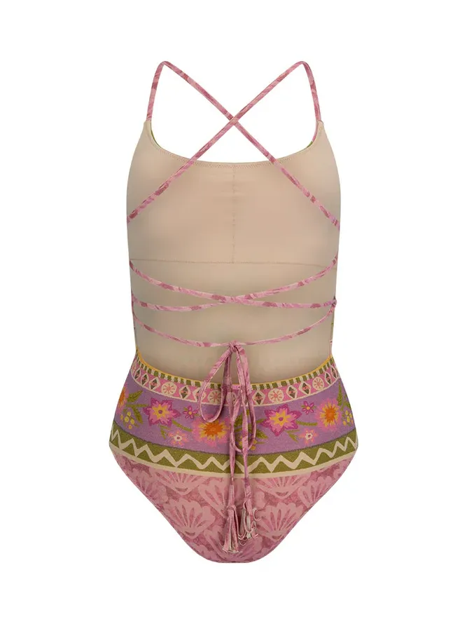 Spell - Goldie Shimmer One Piece - Desert Rose