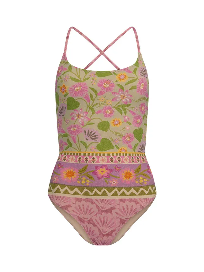Spell - Goldie Shimmer One Piece - Desert Rose