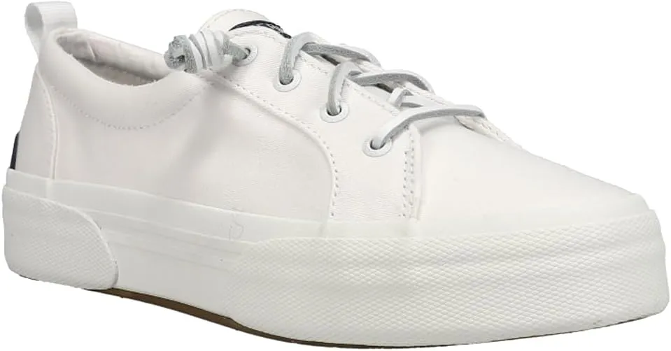 Sperry Womens Pier Wave LTT Lace Up Sneakers Shoes Casual - White