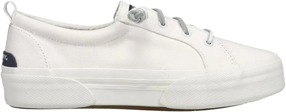 Sperry Womens Pier Wave LTT Lace Up Sneakers Shoes Casual - White