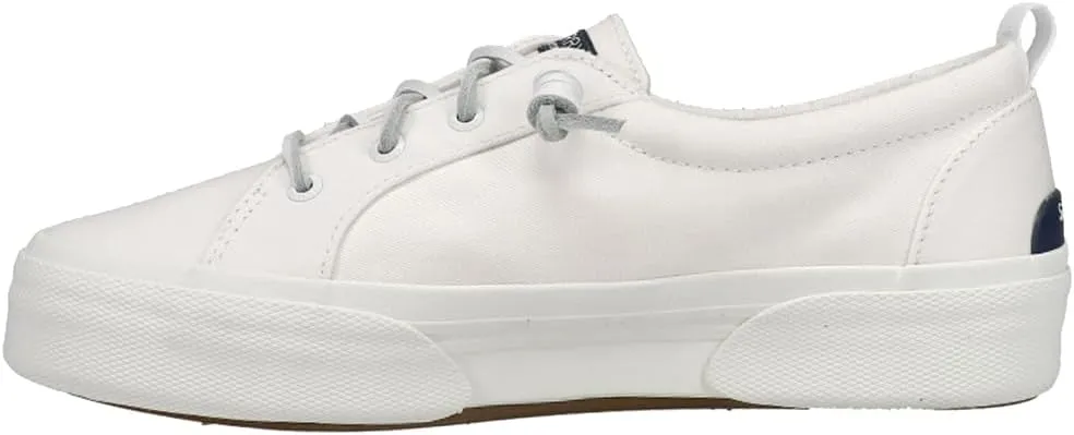 Sperry Womens Pier Wave LTT Lace Up Sneakers Shoes Casual - White