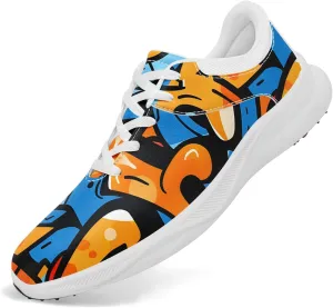 Spikeless Golf Shoes for Men, Women's Breathable Abstract Art Non-Slip Sports Walking Shoes with Air-Outer Golf Sneakers Spikeless Golf Shoes for Men, Women's Breathable Abstract Art Non-Slip Sports Walking Shoes with Air-Outer Golf Sneakers