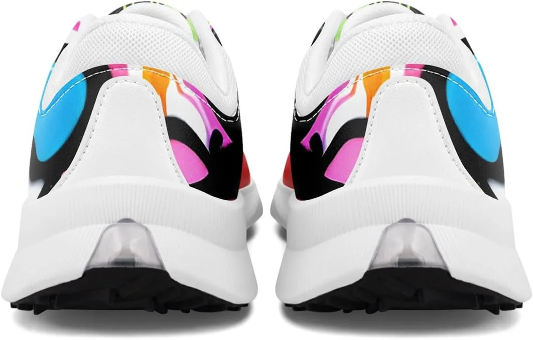 Spikeless Golf Shoes for Men, Women's Breathable Abstract Art Non-Slip Sports Walking Shoes with Air-Outer Golf Sneakers