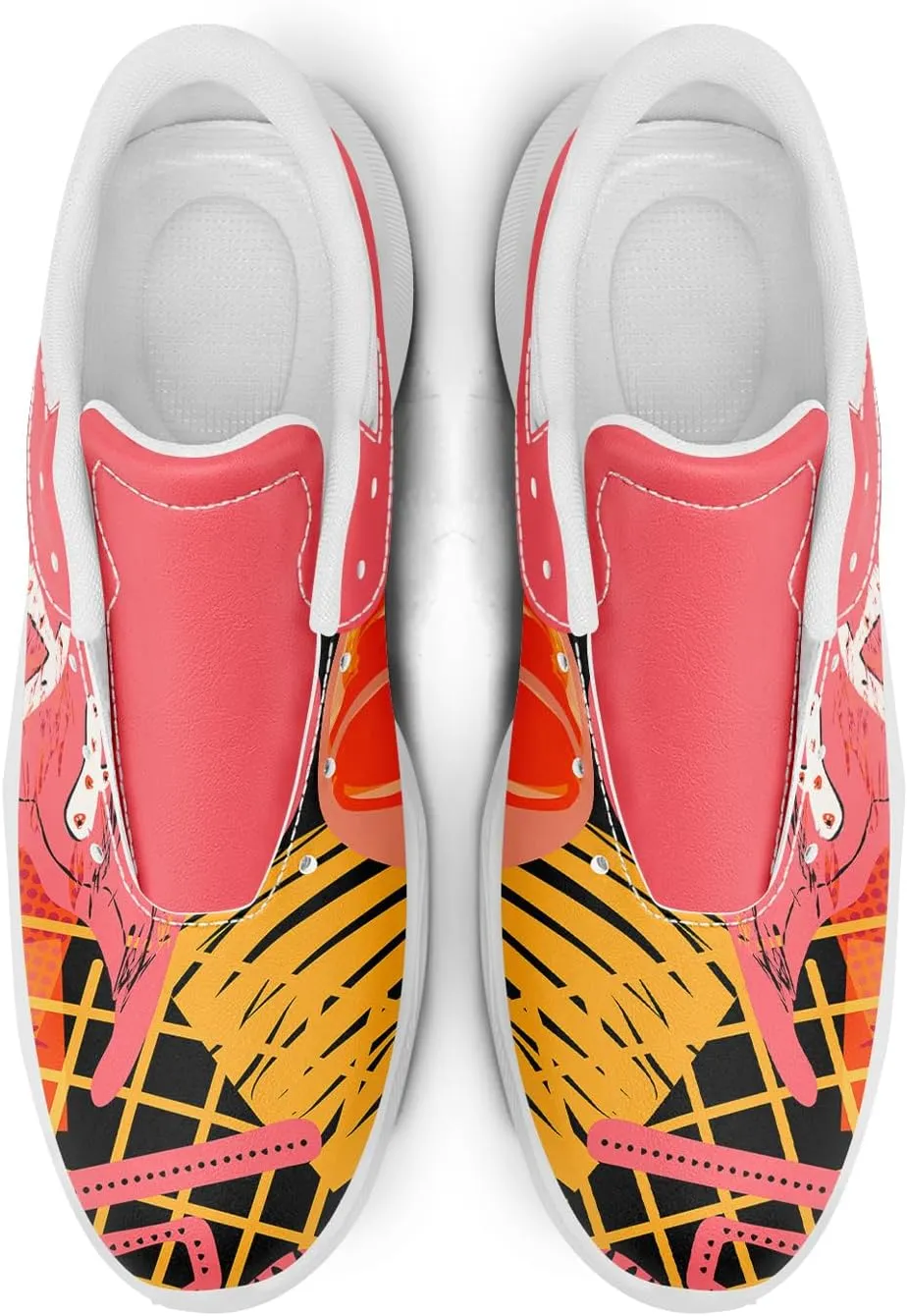 Spikeless Golf Shoes for Men, Women's Breathable Abstract Art Non-Slip Sports Walking Shoes with Air-Outer Golf Sneakers