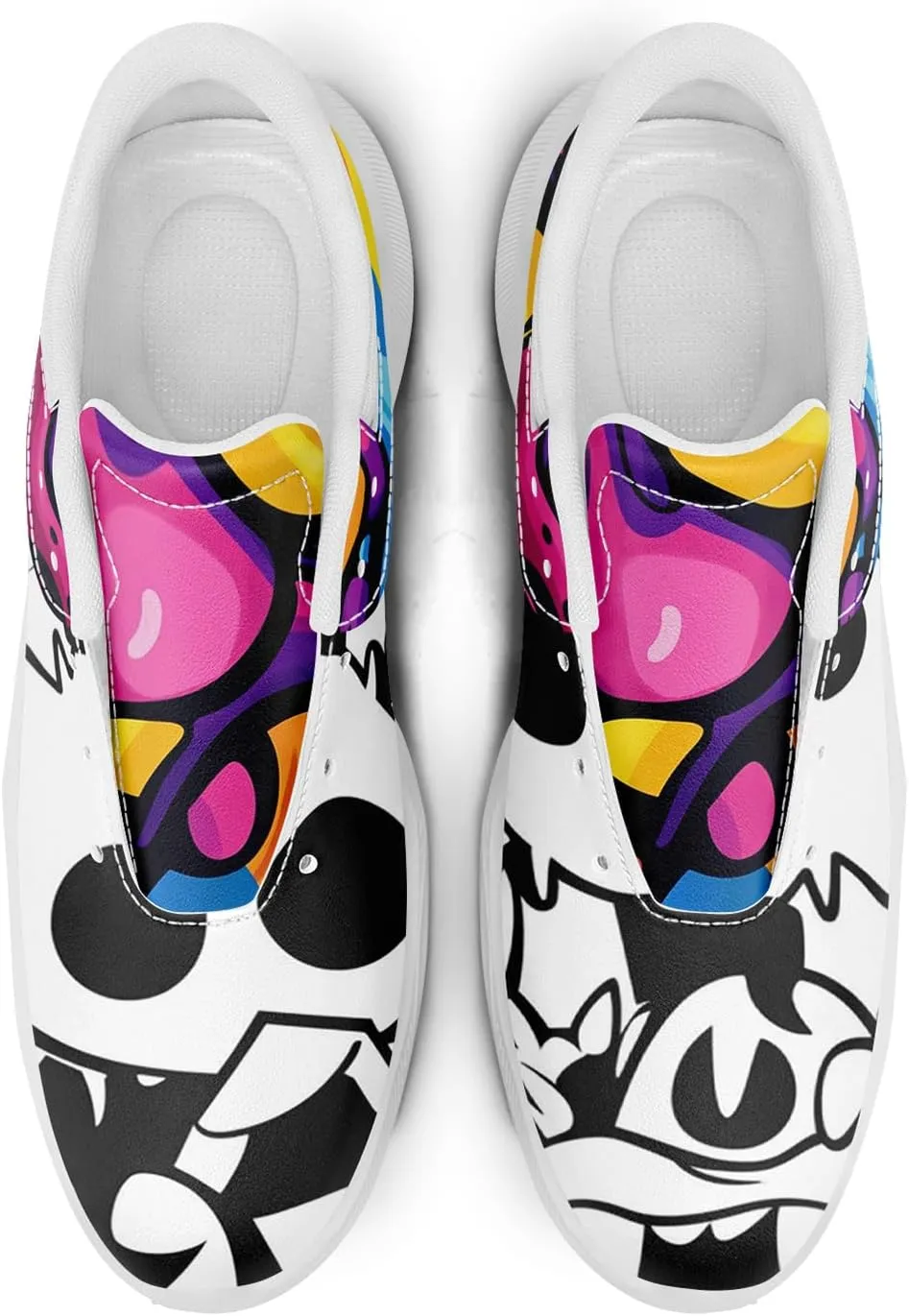 Spikeless Golf Shoes for Men, Women's Breathable Abstract Art Non-Slip Sports Walking Shoes with Air-Outer Golf Sneakers