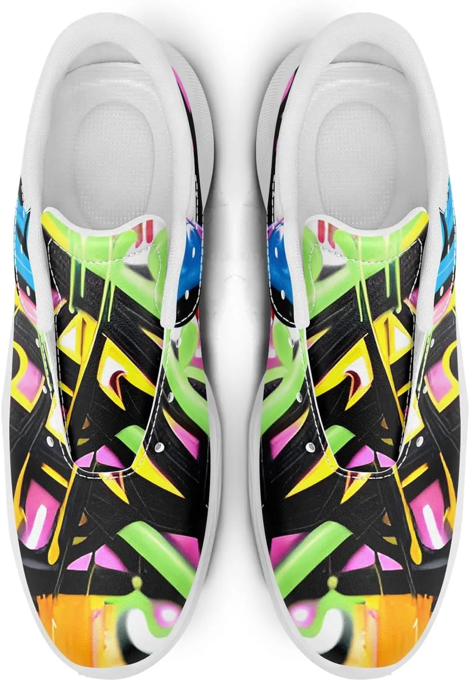 Spikeless Golf Shoes for Men, Women's Breathable Abstract Art Non-Slip Sports Walking Shoes with Air-Outer Golf Sneakers