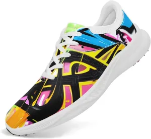Spikeless Golf Shoes for Men, Women's Breathable Abstract Art Non-Slip Sports Walking Shoes with Air-Outer Golf Sneakers Spikeless Golf Shoes for Men, Women's Breathable Abstract Art Non-Slip Sports Walking Shoes with Air-Outer Golf Sneakers