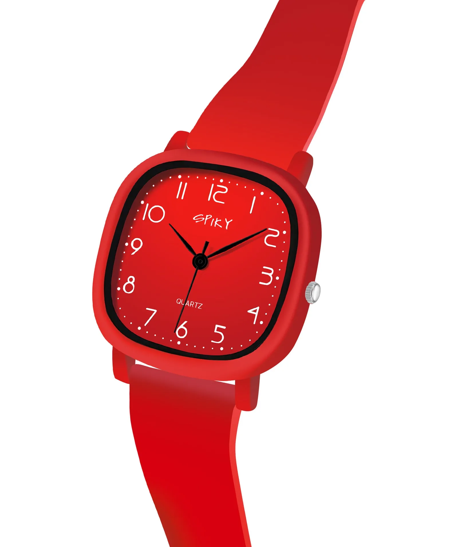 Spiky Eva19 Square Analog Watch for Kids - Black