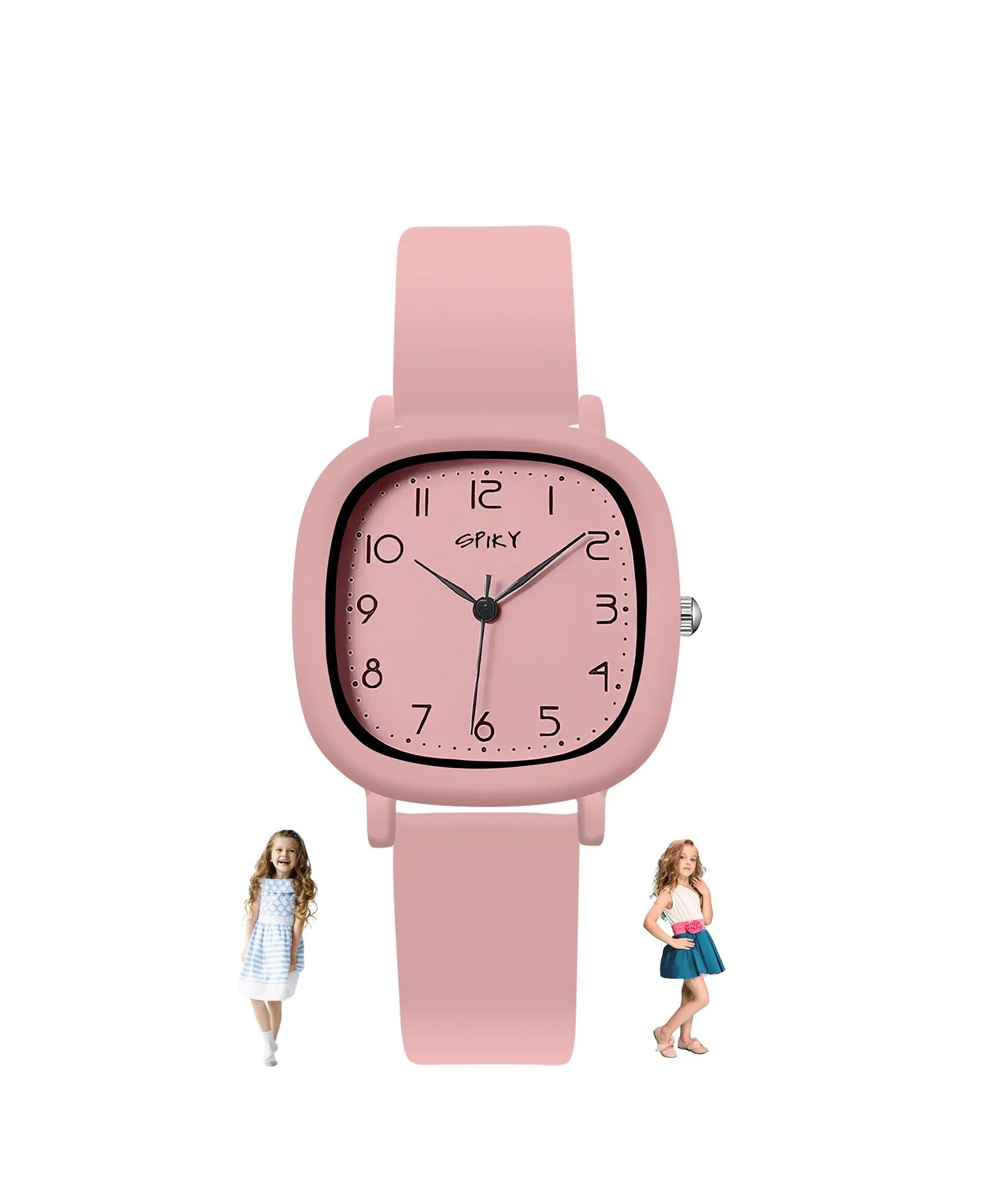 Spiky Eva19 Square Analog Watch for Kids - Blue