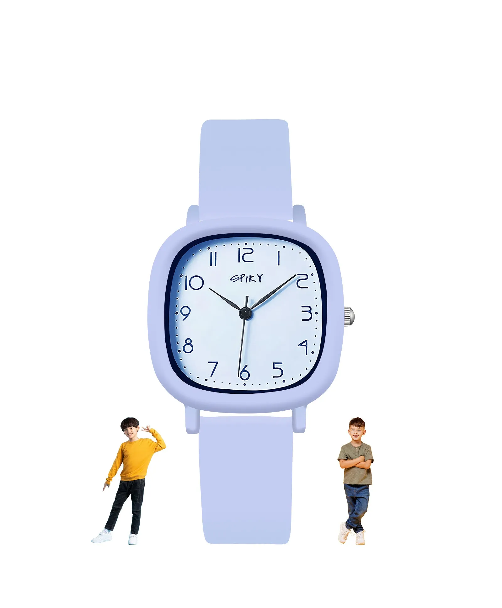 Spiky Eva19 Square Analog Watch for Kids - Blue