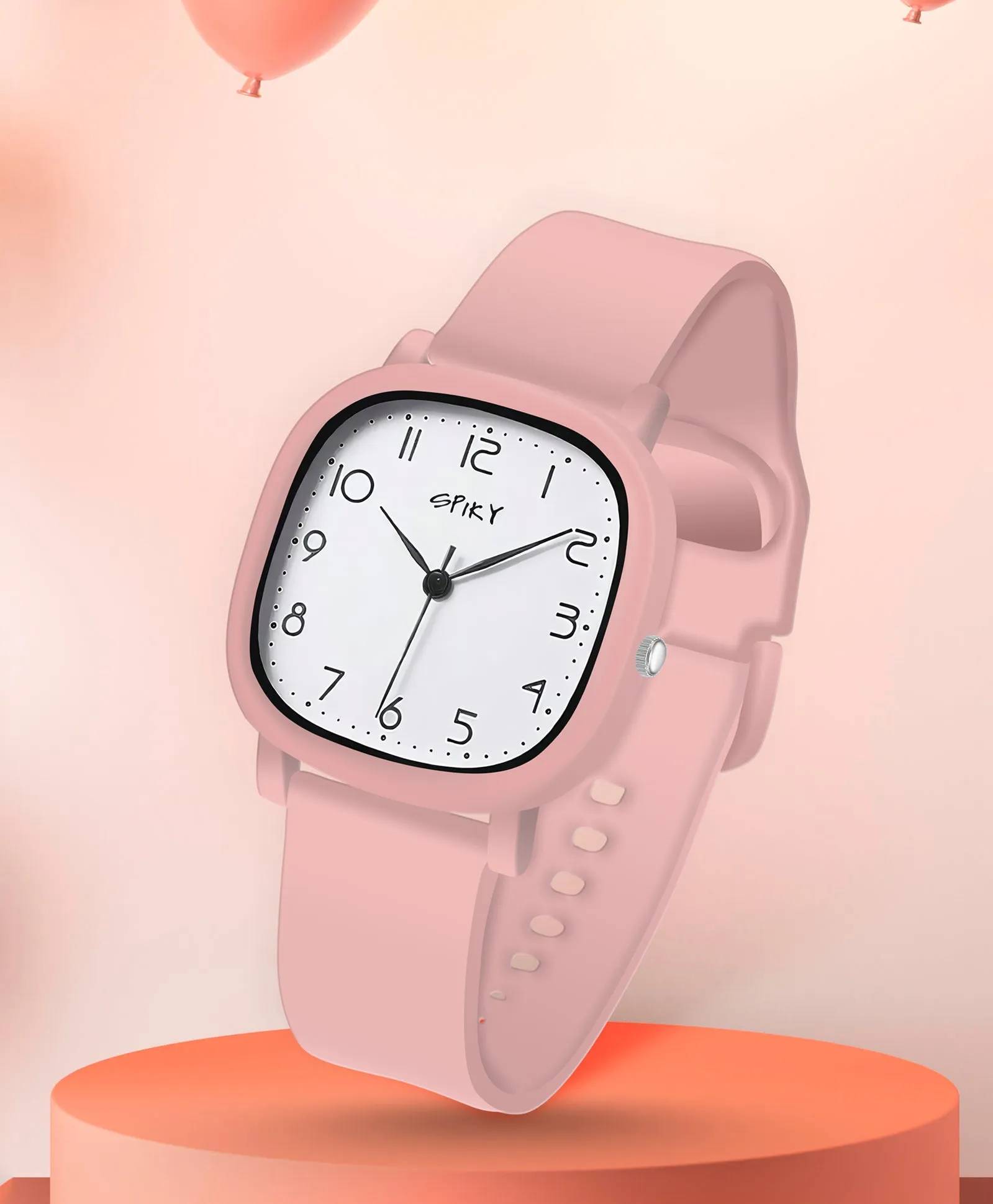 Spiky Eva19 Square Analog Watch for Kids - Blue