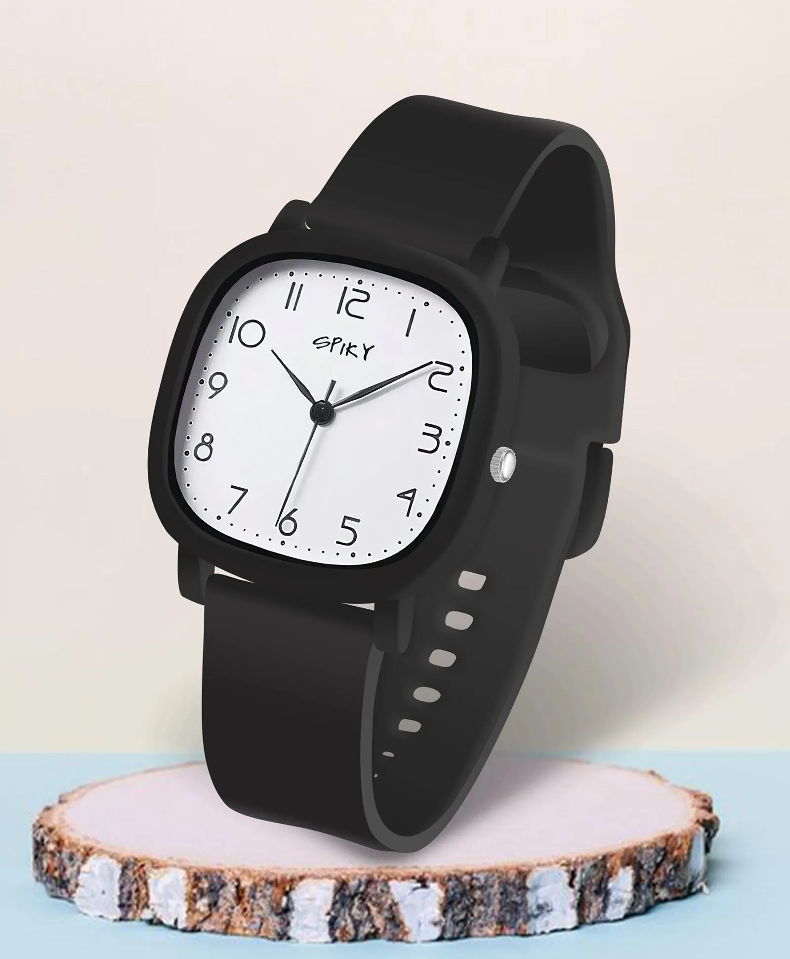 Spiky Eva19 Square Analog Watch for Kids - Blue