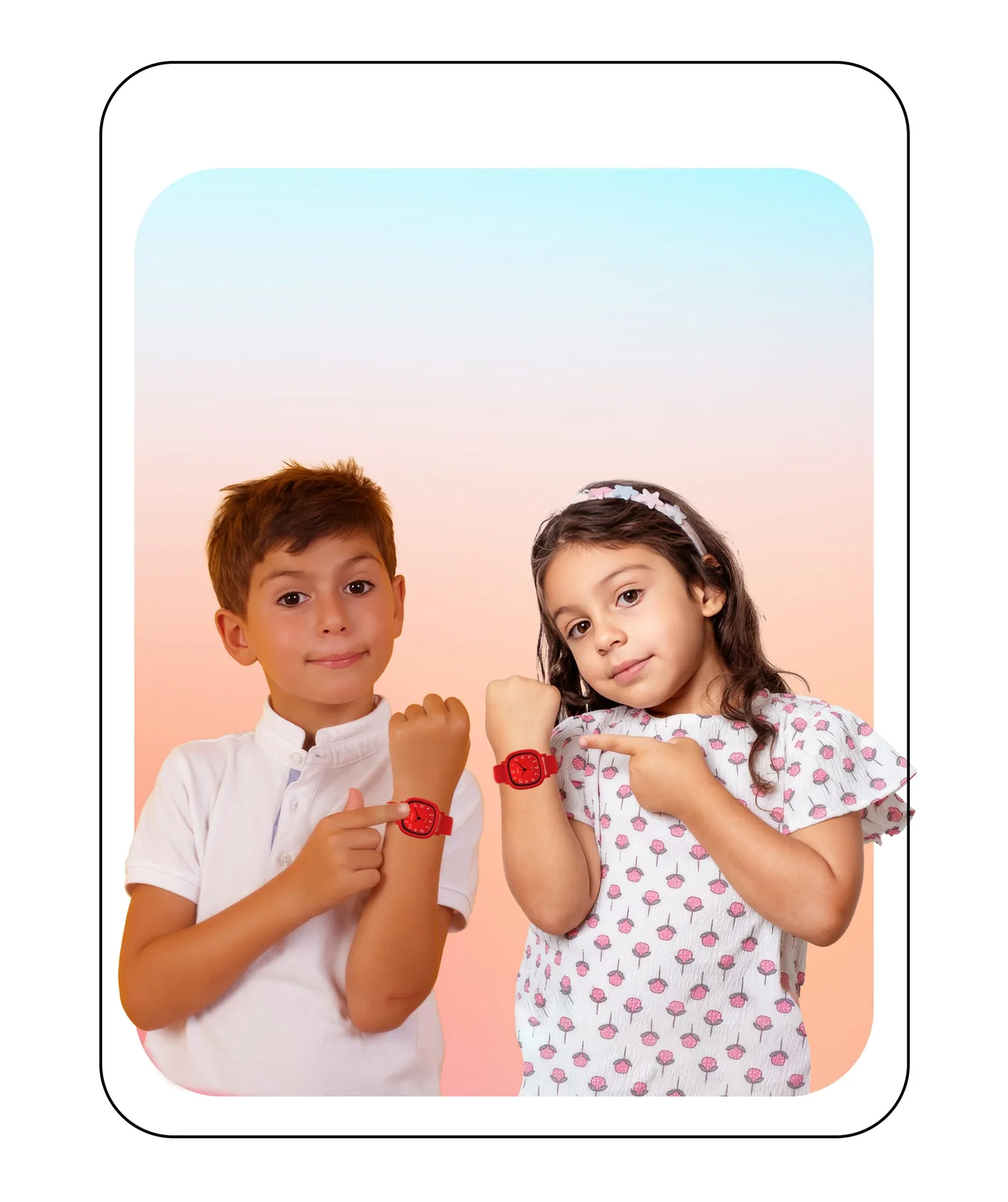 Spiky Eva19 Square Analog Watch for Kids - Blue