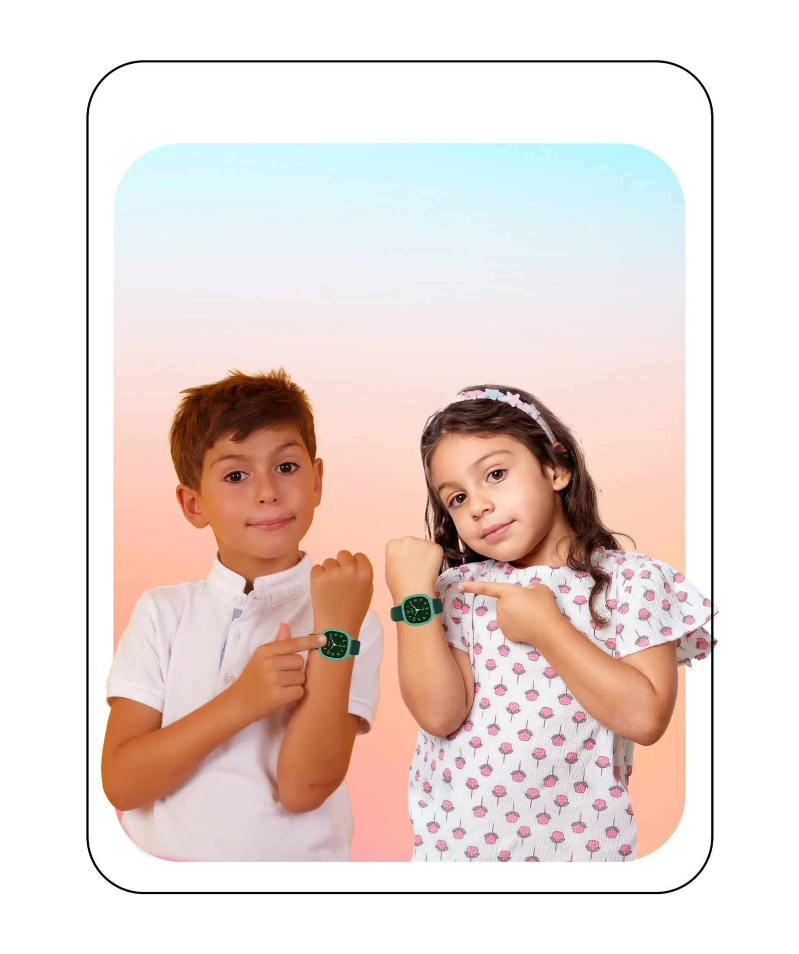 Spiky Eva19 Square Analog Watch for Kids - Grey
