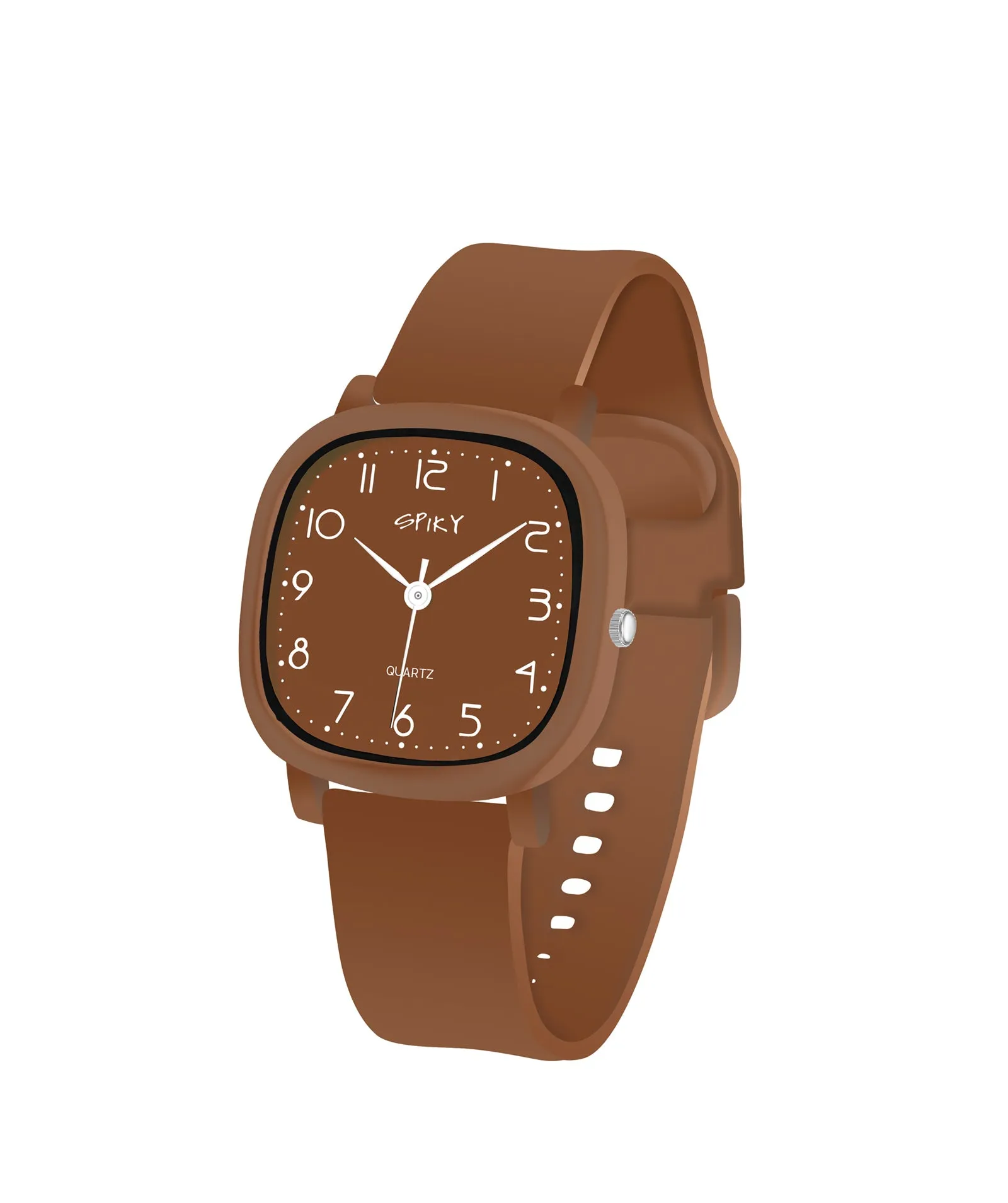 Spiky Eva19 Square Analog Watch for Kids - Grey