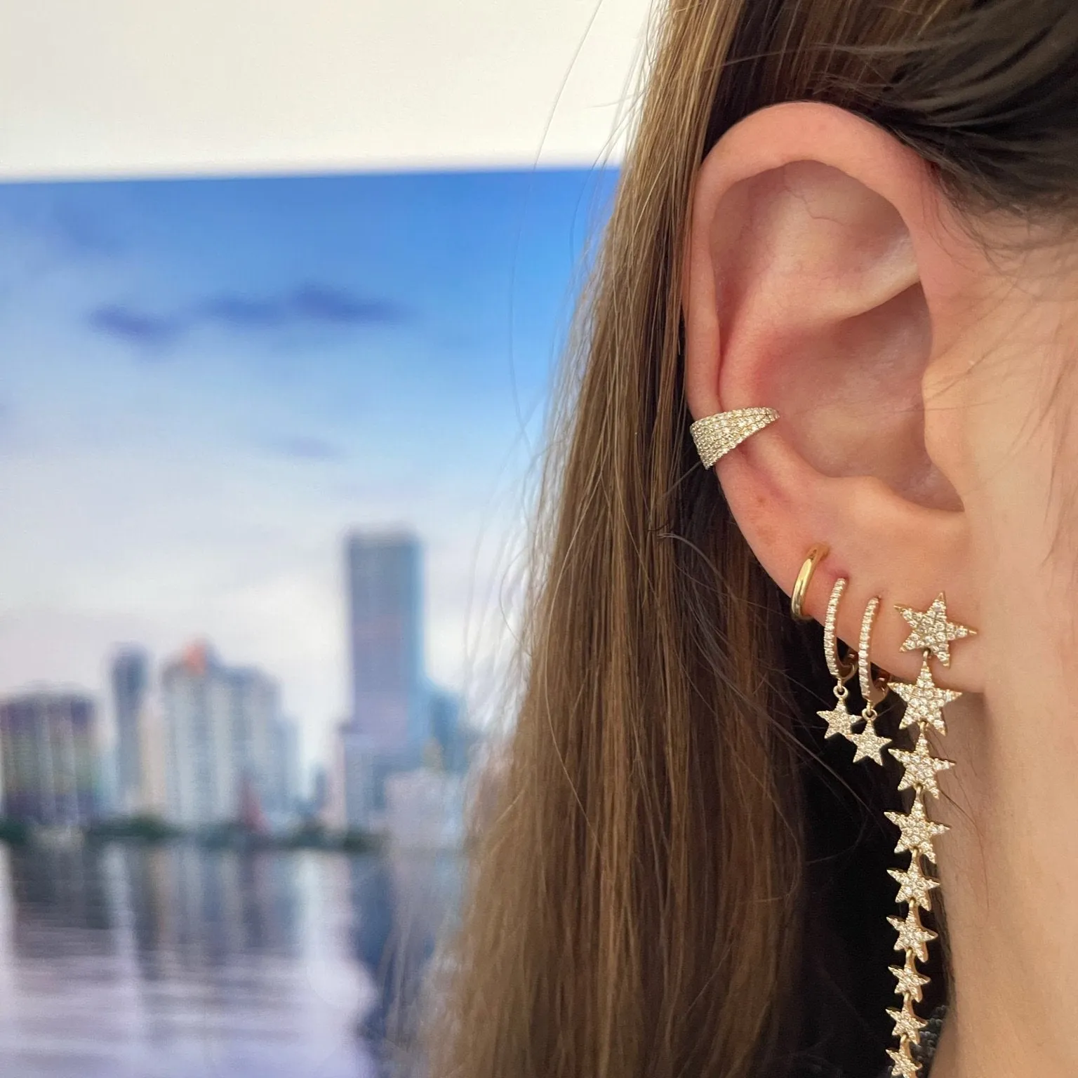Statement Star Diamond Earrings