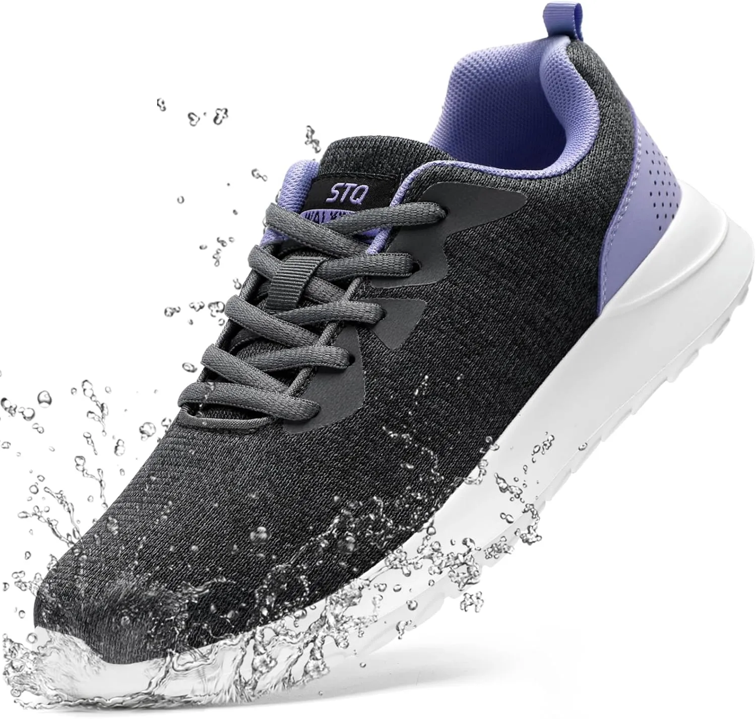 STQ Womens Water Resistant Walking Shoes with Arch Support Athletic Tennis Sneakers