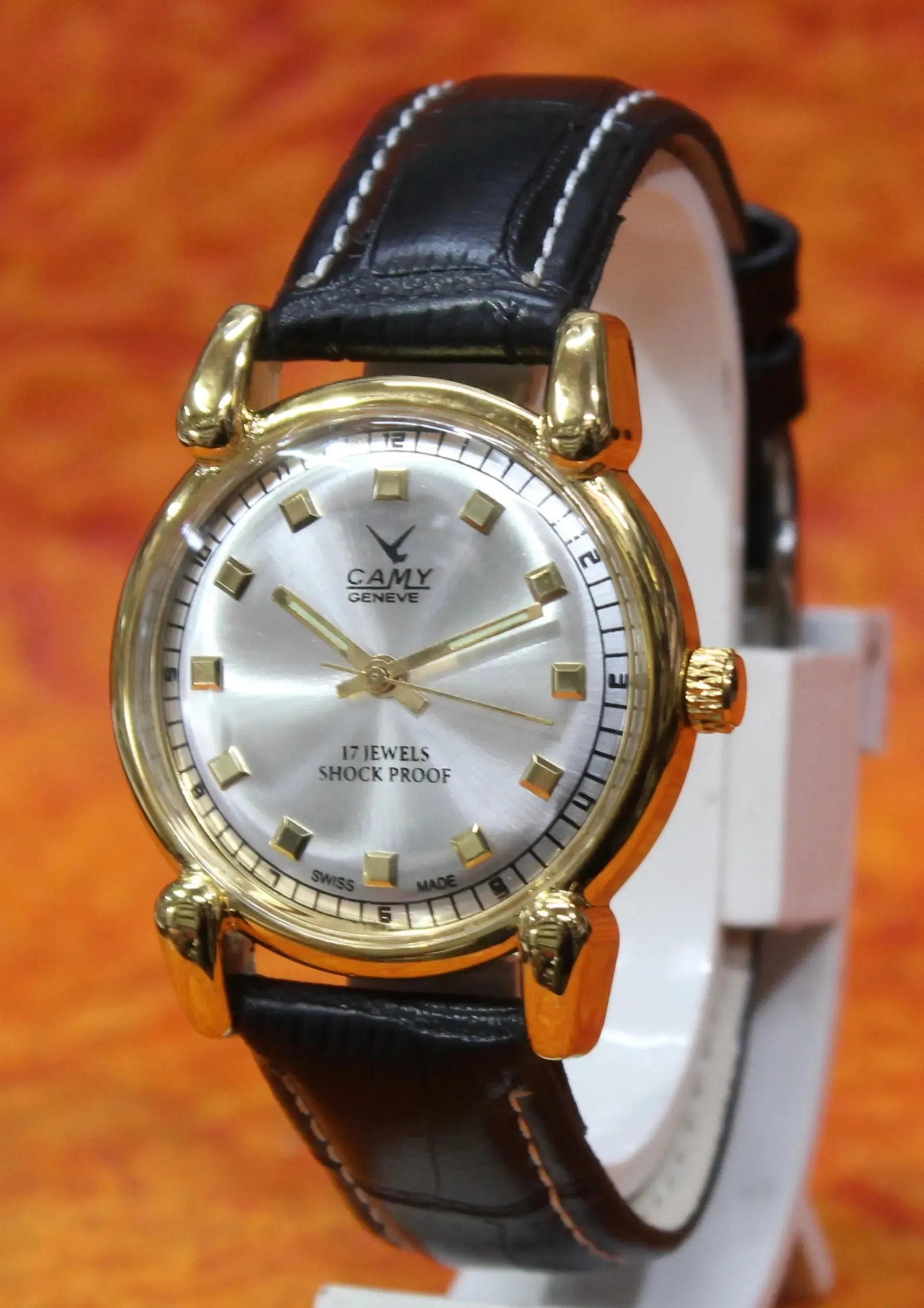 Swiss Made Wristwatch Camy Geneva 17 Jewels FHF ST96 Vintage Mechanical Hand Winding Mechanism