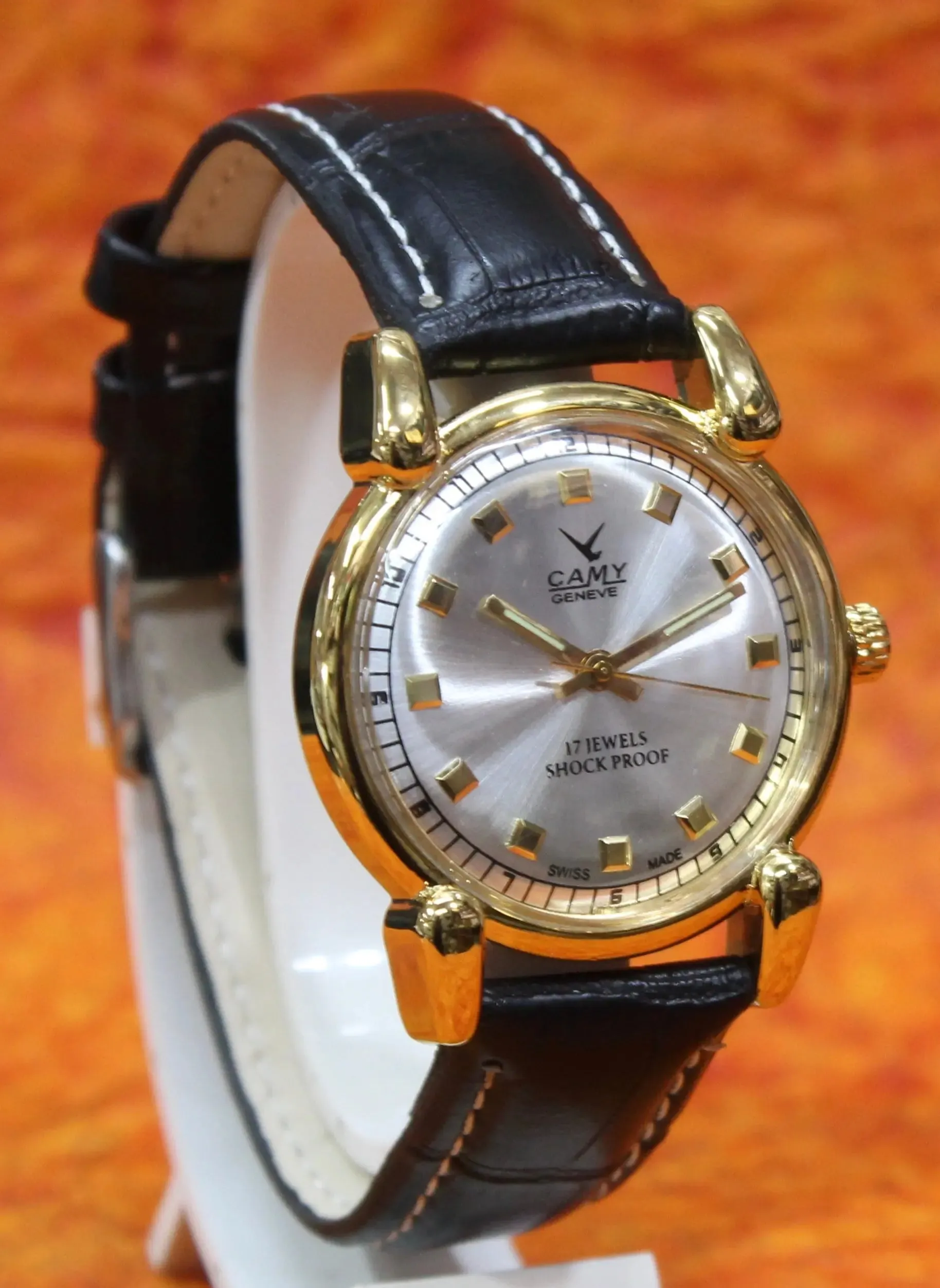 Swiss Made Wristwatch Camy Geneva 17 Jewels FHF ST96 Vintage Mechanical Hand Winding Mechanism